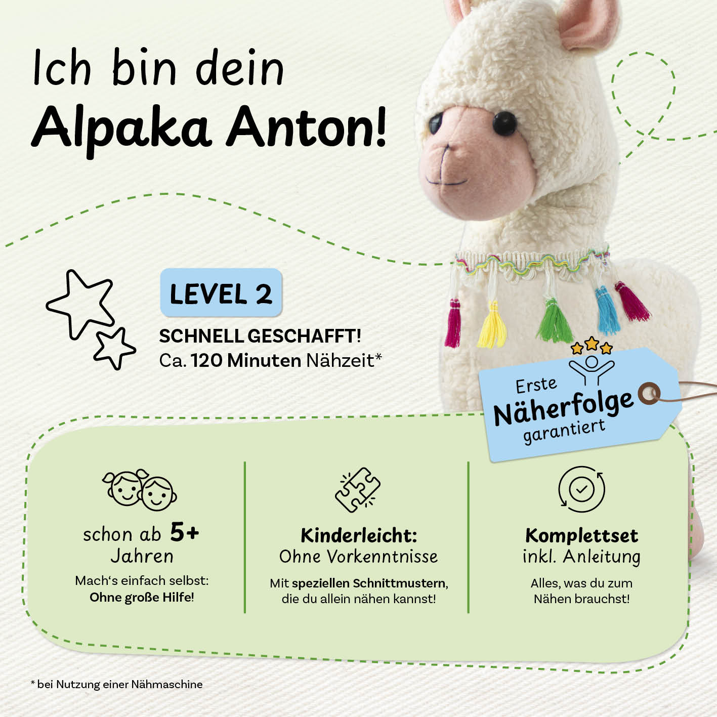 Kinderleicht nähen, ohne Vorkenntnisse.