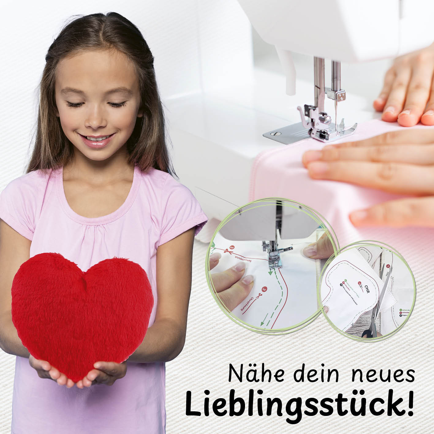 Mädchen mit dem Herz Liebling in der Hand.