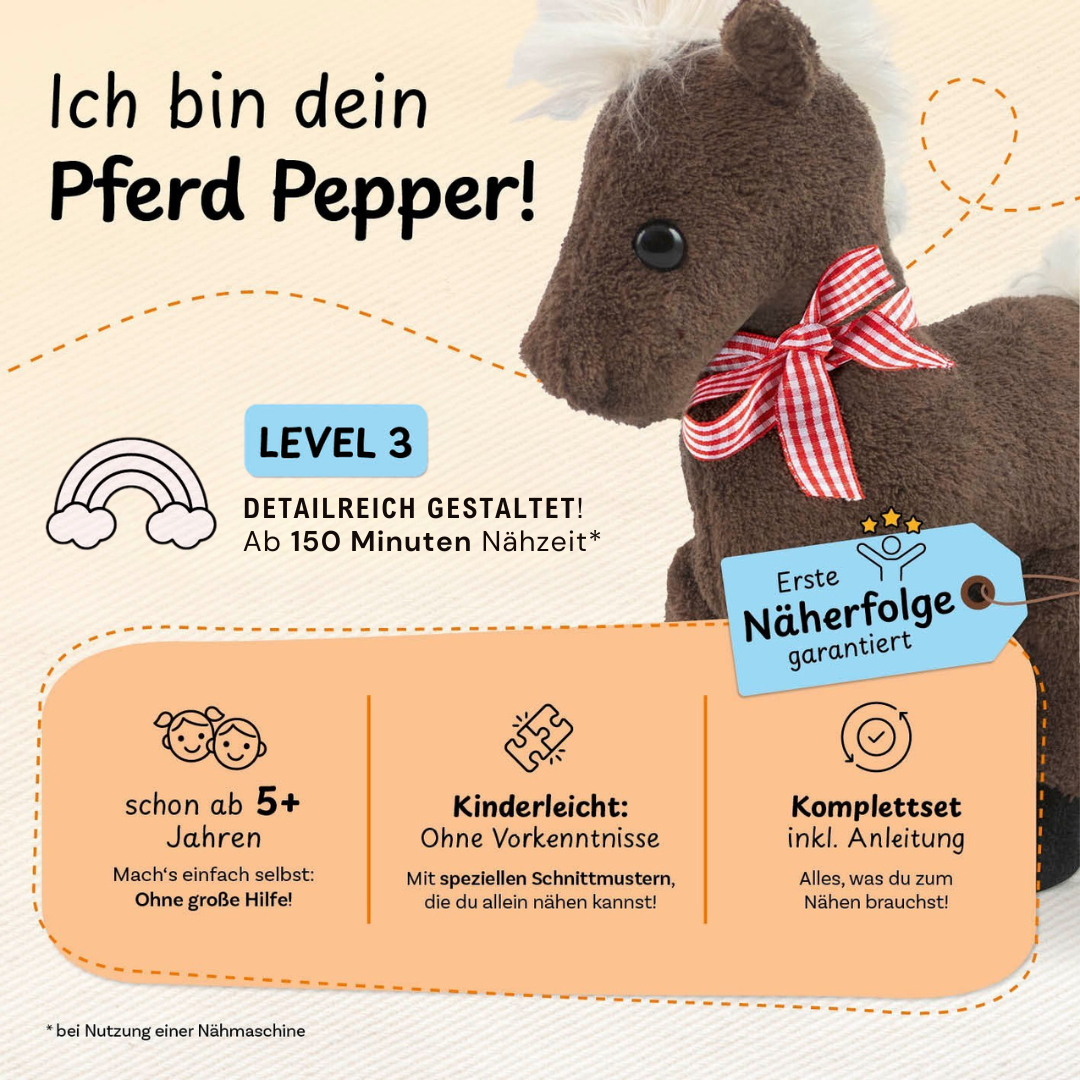 Näh-Baukastenset Pferd Pepper