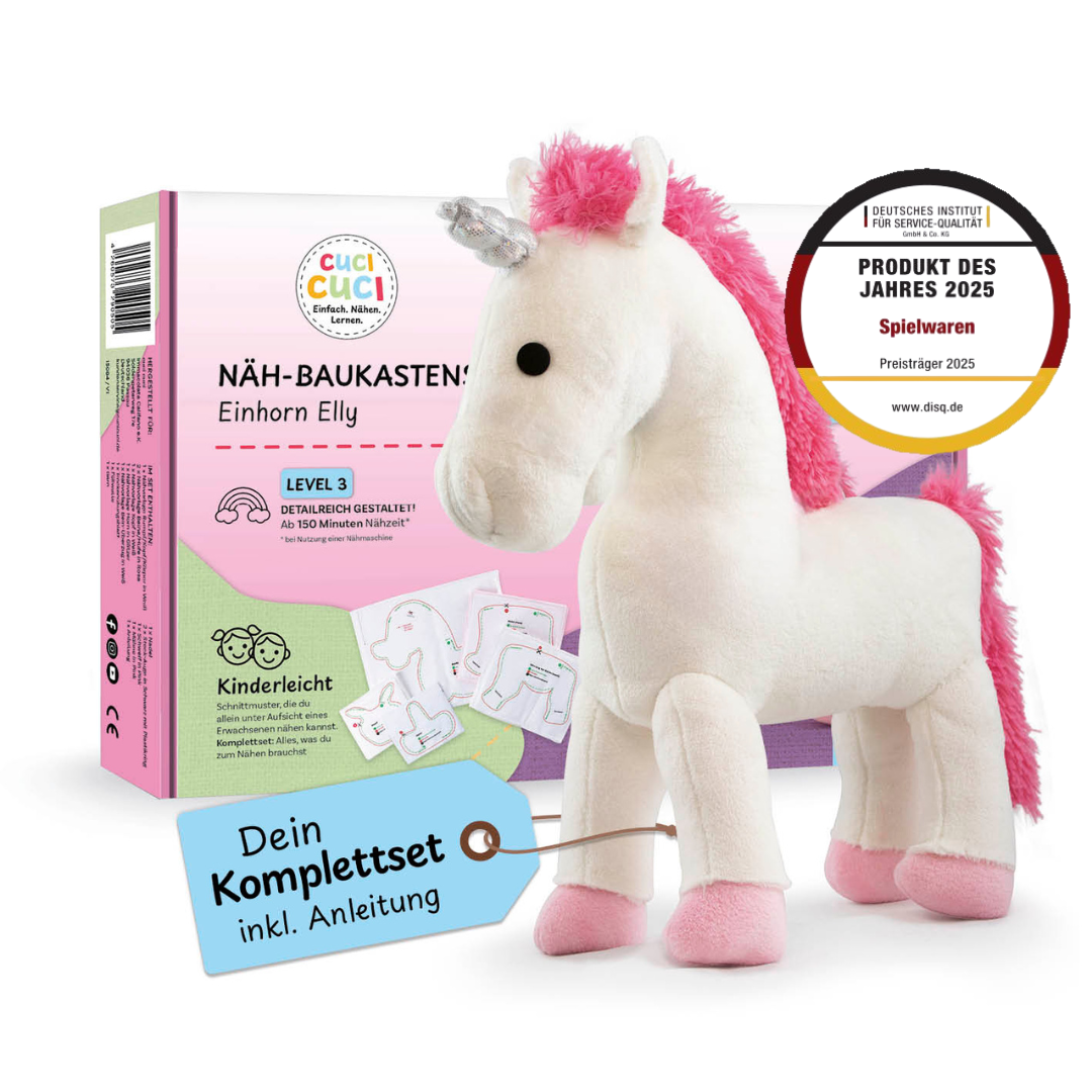 Näh-Baukastenset Einhorn Elly