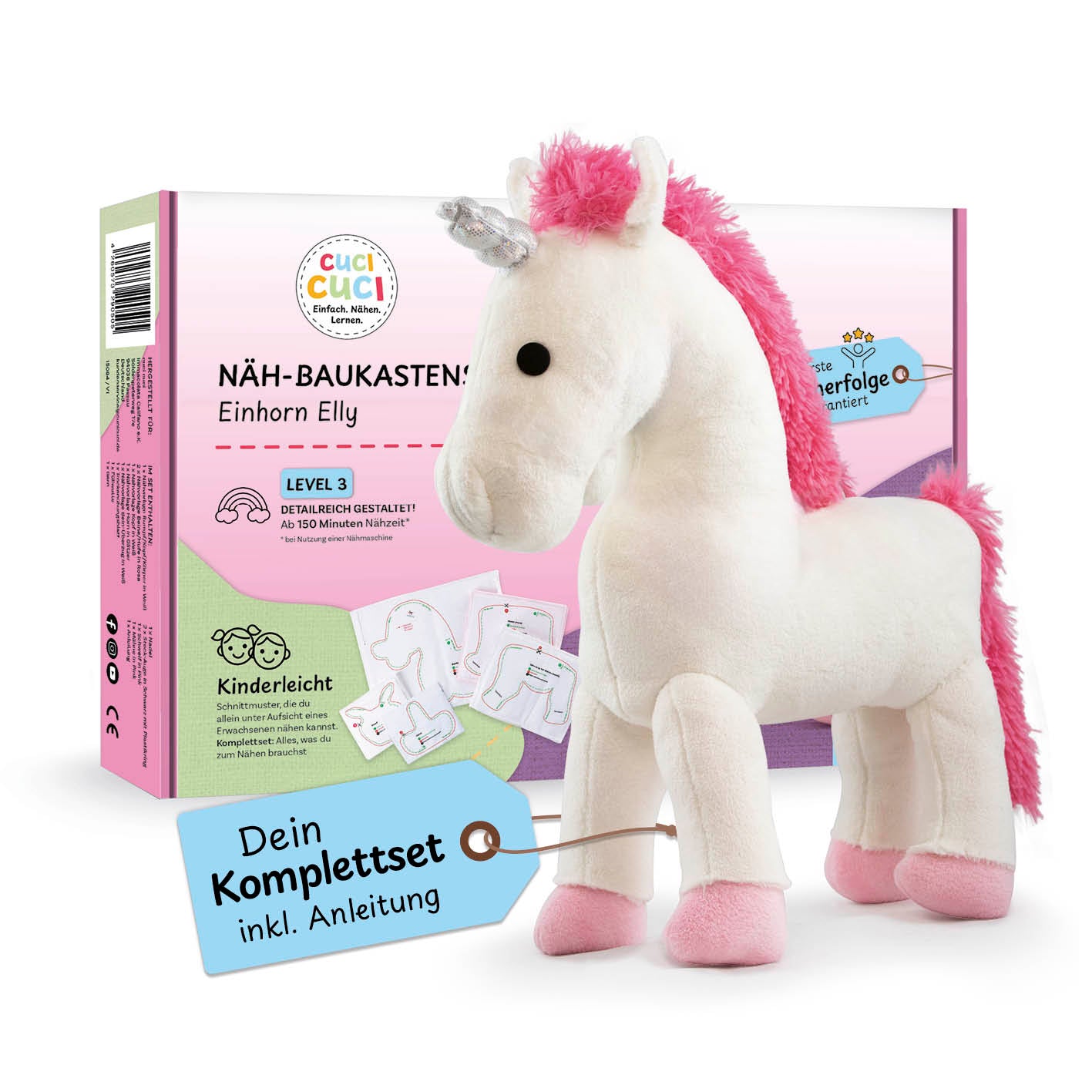 Näh-Baukastenset Einhorn Elly