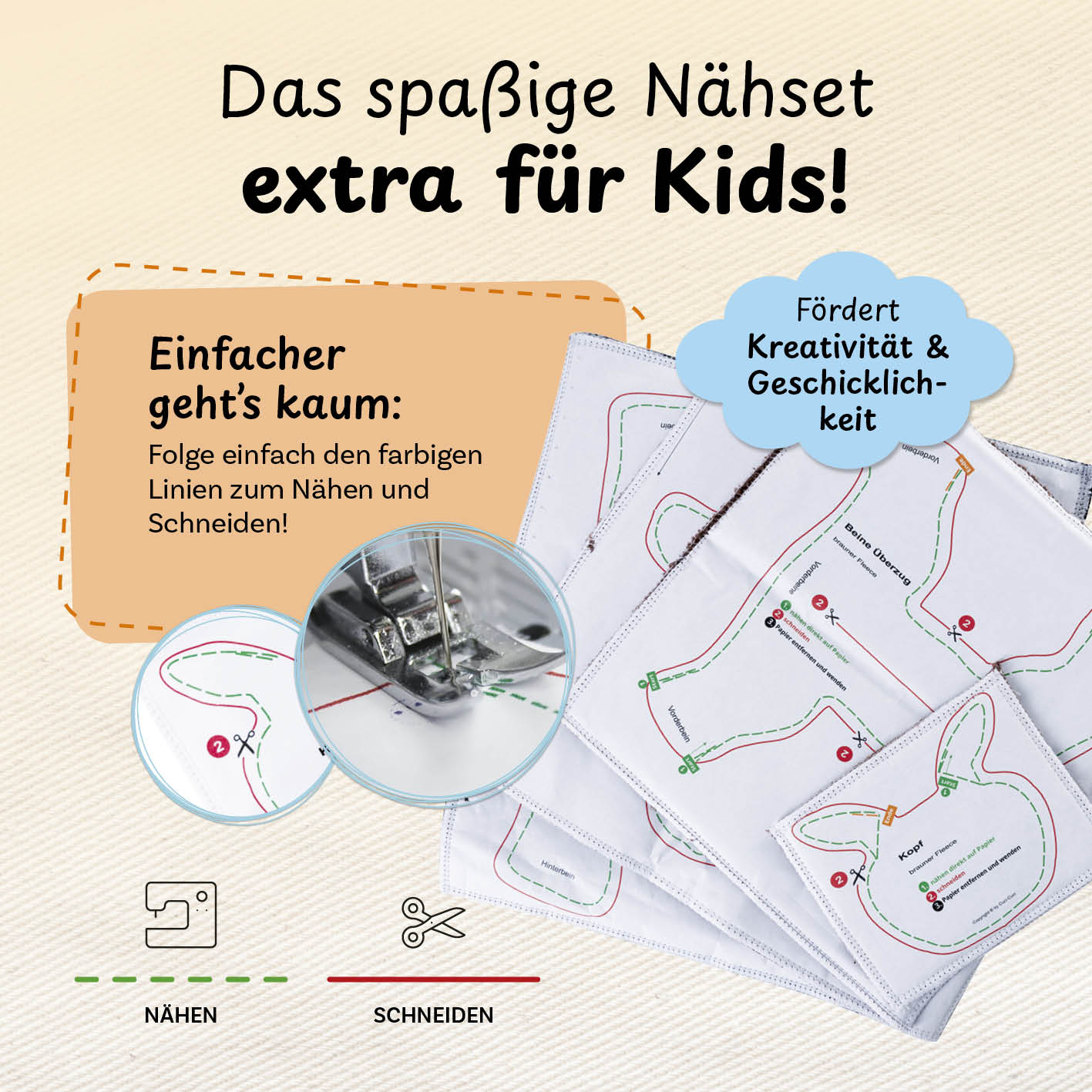 4er-Set Näh-Baukasten
